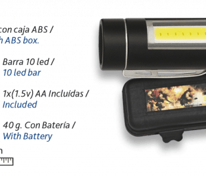 Linterna barra 10 led con caja