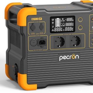Estación de energía portátil expandible PECRON E1500LFP de 2200 W y 1536 Wh