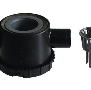 Sifón de 39 mm con 2ª conexión y tamiz de residuos para la red de alca