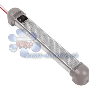 Línea de luz LED de aluminio de 12V – 9 LED (Con interruptor de ON/OFF) L: 225 mm