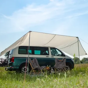 Techo solar / Toldo Modelo Mauricio Talla “L” (5,1 x 3 m) – 2 Postes de Montaje