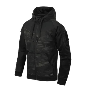 Sudadera Helikontex con capucha Rogue Fullzip Negra Multicam