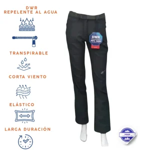 Pantalón trekking invierno verde mujer