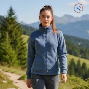 Sudadera jaspeada Joluvi con cremallera