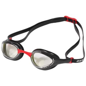 Lentes Natación ZONE3 Volare RACING transparente Negro/Rojo (FINA APPROVED)