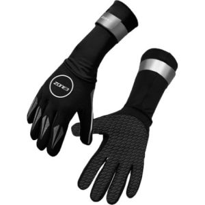 Guantes de Natación de Neopreno Negro/Plata