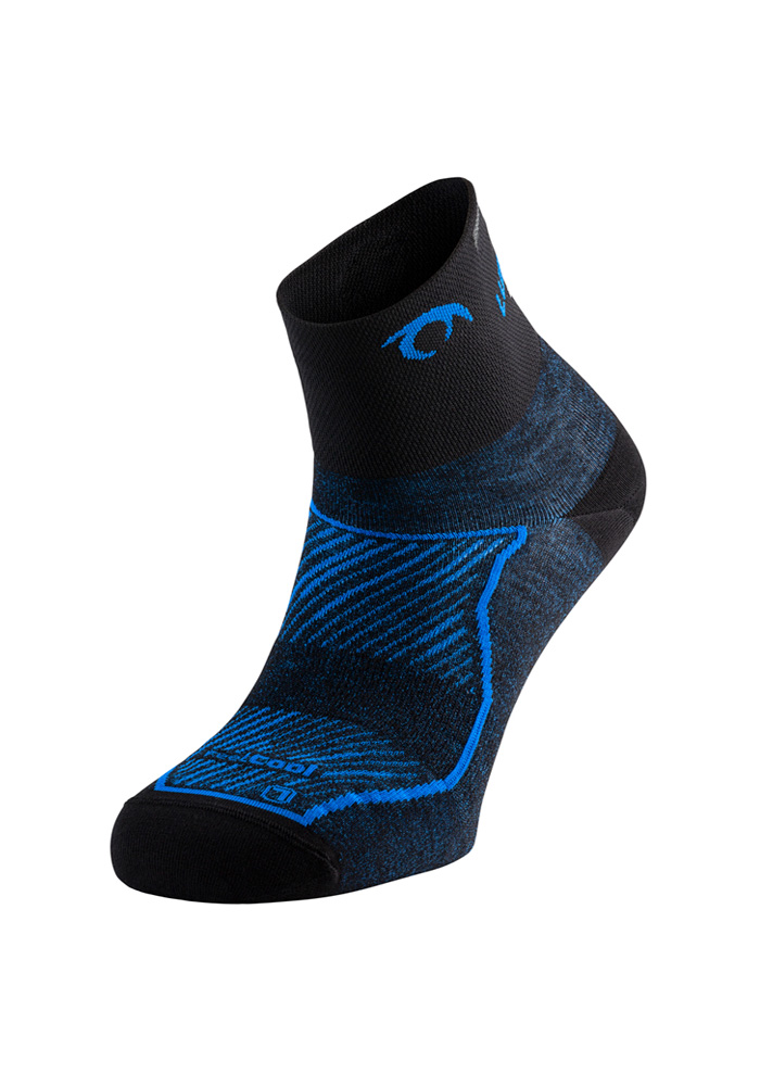 Calcetín de running Lurbel Race Three Negro / Azul Royal - Imagen 2