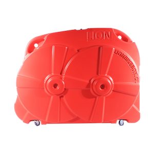 Maleta roja para bicicleta