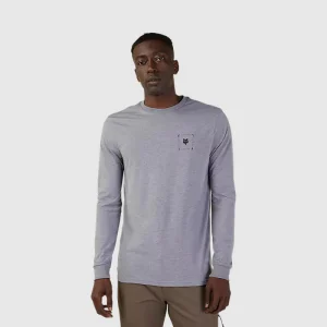 Polera Lifestyle Boxed Future Manga Larga Gris Fox