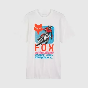 Polera Lifestyle Fox x Pro Circuit Blanco Fox