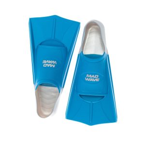 Aletas Natación Mad Wave Silicona Azul/Gris