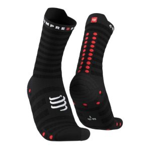 Pro Racing Socks v4.0 Ultralight Run High – Black/Red- Compressport